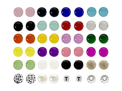 10mm Assorted Glass Beads 626pcs Kit for Jewelry Making - size: 10mm Mixed Set