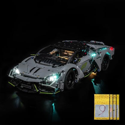 LED Lighting Compatible with Lego Technic Lamborghini Revuelto Super Sports Car 42214 - JUST Lights,Light Kit Compatible with Lego Technic 42214,NOT Included The Model Set