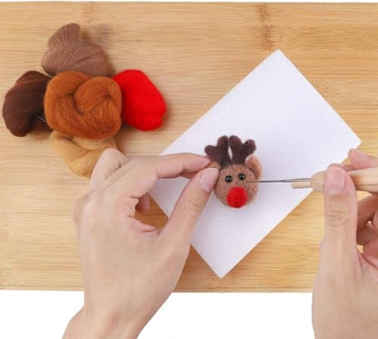 Habbi 100 Colors Needle Felting Wool Roving, 3g Each