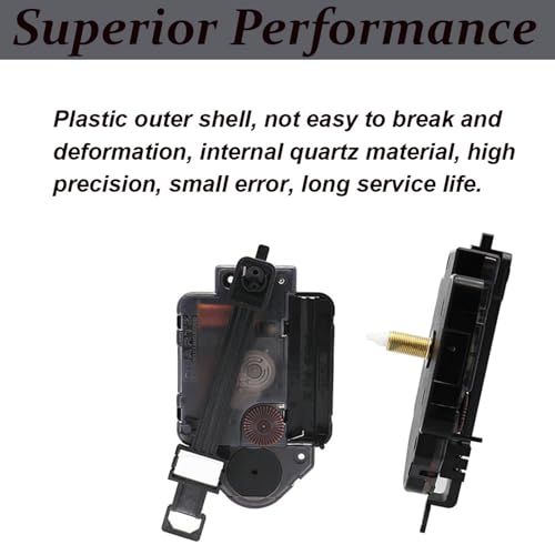 Quartz Pendulum Clock Movement, Mechanism DIY Repair Parts Replacement Kit with 3 Pairs of Hands for DIY Clock Repair