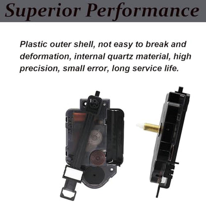 Quartz Pendulum Clock Movement, Mechanism DIY Repair Parts Replacement Kit with 3 Pairs of Hands for DIY Clock Repair