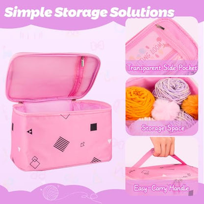 PREBOX Knitting Loom Kit for Kids and Beginners, Hat and Scarf, Pink - color: Pink Knitting Kit
