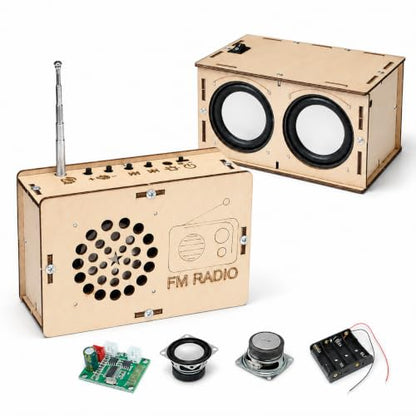 STEM Toys for Ages 8-13 Boys Birthday Gifts for 9 10 11 12 14 15 16 Year Old Kids Teen Building Speaker Radio Science Engineering Kit Circuit DIY Classroom Electronics Project Cool Stuff Gadgets