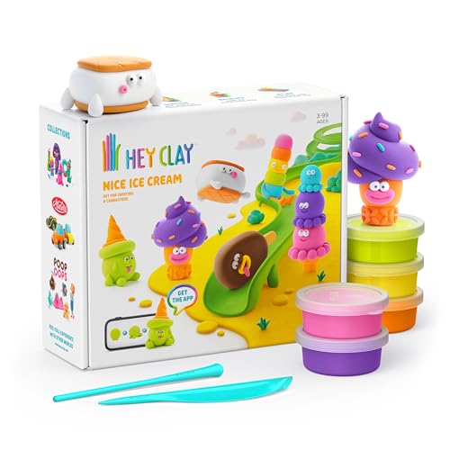 HEY CLAY Nice Ice Cream Air Dry Clay Kids Modeling Kit Art Crafts Kids 3+ - color: Nice Ice Cream