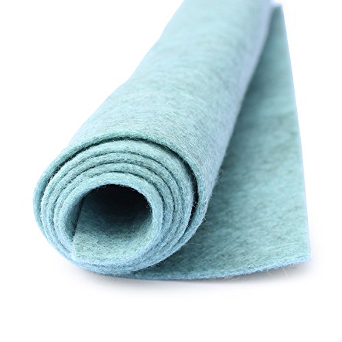 National Nonwovens Mediterranean Mist - Variegated Pastel Blue Green - Wool Felt Oversized Sheet - 35% Wool Blend - 1 12x18 inch Sheet