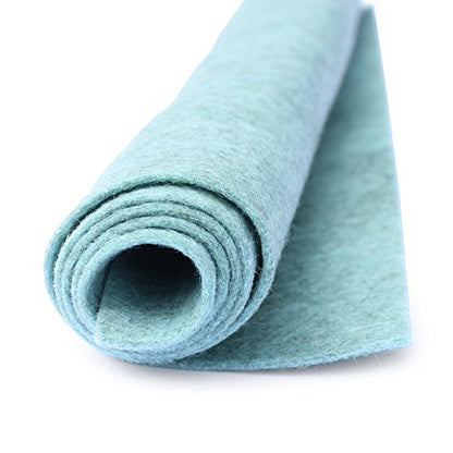 National Nonwovens Mediterranean Mist - Variegated Pastel Blue Green - Wool Felt Oversized Sheet - 35% Wool Blend - 1 12x18 inch Sheet