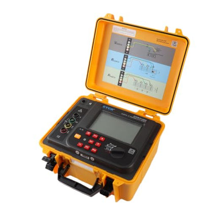 ETCR3100C Digital Soil Resistivity Tester 4‑Digit LCD Earth Ground Meter IP65 Supports 2, 3 and 4‑Wire US AC 100‑240V 0.00-30.00kΩ/0.00Ωm‑900kΩm