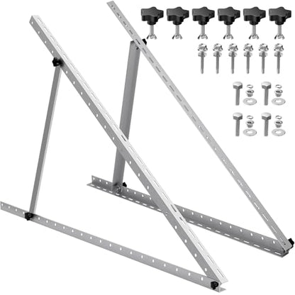 Upgraded 47in Adjustable Solar Panel Tilt Mount Brackets, Foldable Tilt Legs, Support 100 200 300 400 500 Watt Solar Panels 4-8Pcs, Solar Panel Stand for Roof, Off-Grid, RV and Boat - size: 47 IN 1 Set