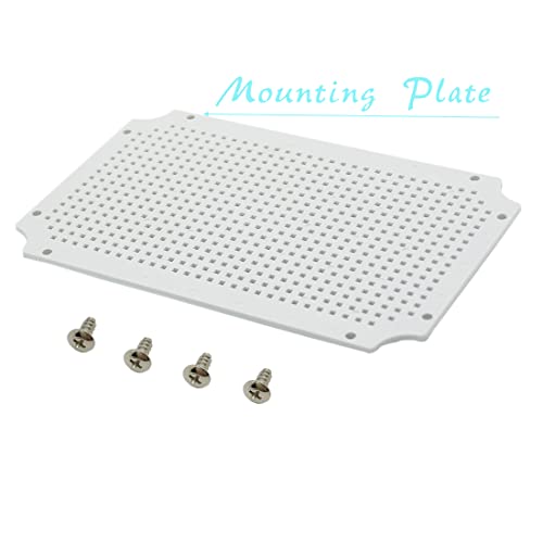 Zulkit Junction Box ABS Plastic Dustproof Waterproof IP65 Electrical Boxes Hinged Shell Outdoor Universal Project Enclosure Grey Clear Cover With Mounting Plate 11.8 x 7.9 x 6.3 inch (300x200x160mm) - size: 11.8" x 7.9" x 6.3"