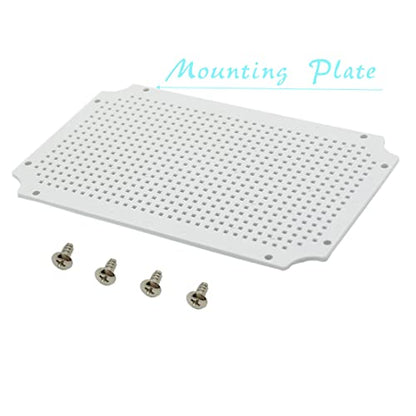 Zulkit Junction Box ABS Plastic Dustproof Waterproof IP65 Electrical Boxes Hinged Shell Outdoor Universal Project Enclosure Grey Clear Cover With Mounting Plate 11.8 x 7.9 x 6.3 inch (300x200x160mm) - size: 11.8" x 7.9" x 6.3"