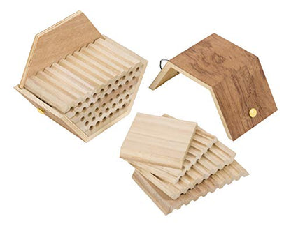 Toysmith Beetle & Bee Solitary Habitat Kit, Wooden Outdoor Science Toy - style: Solitary Bee Habitat