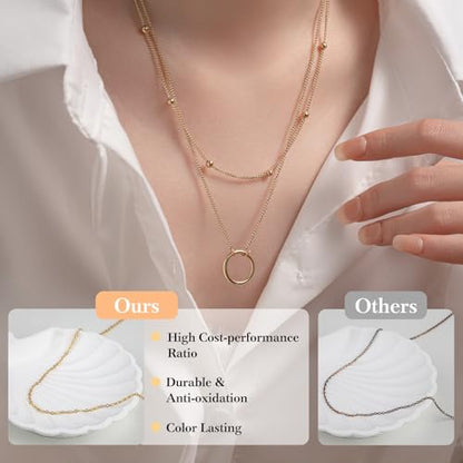 14k Gold Necklace Chains for Jewelry Making, Total 20 Feet 6 Rolls Bracelet Chains for DIY, 3.3 Feet Each Style, 14K Gold Plated Chain with Jump Rings/Lobster Clasps/Connectors - color: Gold 14k 20 Feet 6 Rolls