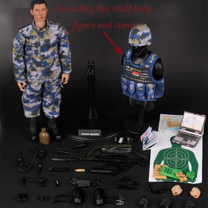 12 Inch Action Figures Military Set, 1/6 Scale Soldier Model Set with Weapons, Outfit and Other Accessories - Marine-CH01 - color: Ch01
