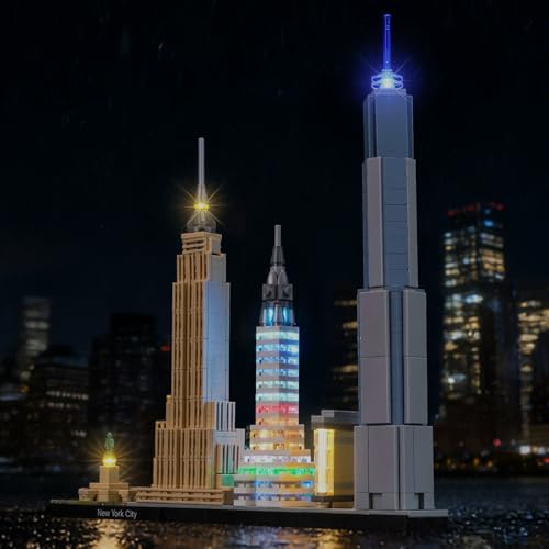 LED Lighting Compatible with LEGO Architecture New York City Skyline 21028，Light Kit Compatible with LEGO 21028, NOT Included The Model Set - JUST Lights