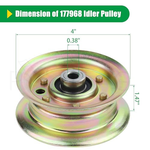 2 Pack 177968 Idler Pulley Craftsman for Husqvarna 54 in Z254 Decks - color: T12 2x177968