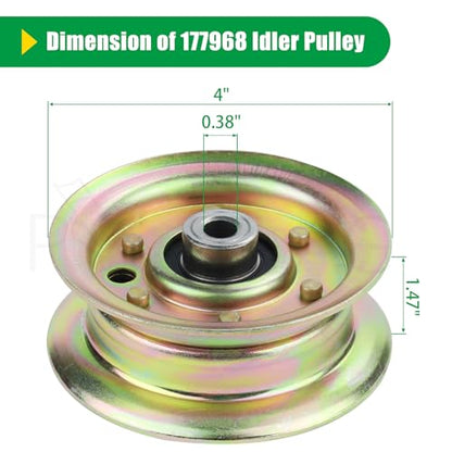 2 Pack 177968 Idler Pulley Craftsman for Husqvarna 54 in Z254 Decks - color: T12 2x177968