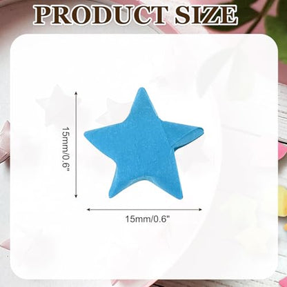 MECCANIXITY 300 Pcs Paper Stars Pre-made Origami Lucky Wishing Star for Best Wish Christmas Party Wedding Valentine's Day Girl Friends Gift(Blue) - color: Blue