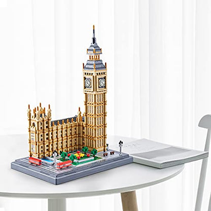 Big Ben Building Set for Adults, London Architecture Micro Blocks Model Kit