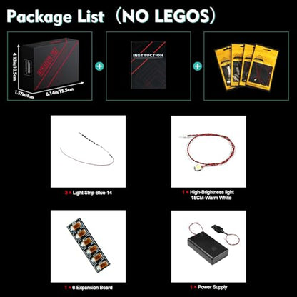 VONADO LED Light Kit Compatible with LEGO The Mandalorian Helmet 75328 (Lights Only, No Models) Creative Lighting Set Accessories Compatible with LEGO 75328 Building Set - style: Light Compatible with Lego Mandalorian Helmet 75328