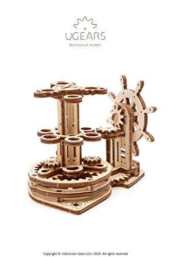 UGEARS Mechanical Wheel Organizer Model Set Educational Mechanical Model Kit with Moving Parts, STEM DIY for Adults and All Family 3D Wood Model Kit