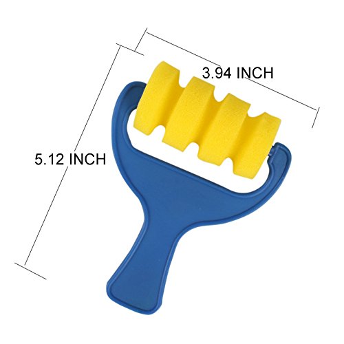 Painting Foam Brush Roller Sponge, 4 Pcs Mini Paint Tool for DIY Art Craft