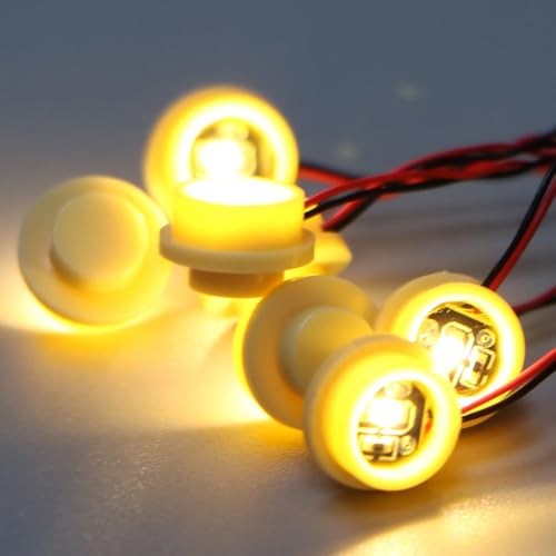 14PCS Building LED Lights 1X1 Circular Dot Compatible with LEGO（Warm ） - color: Warm Light