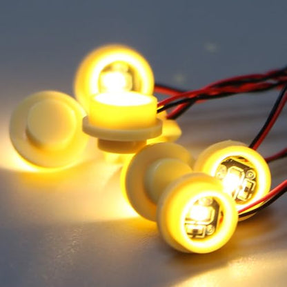 14PCS Building LED Lights 1X1 Circular Dot Compatible with LEGO（Warm ） - color: Warm Light
