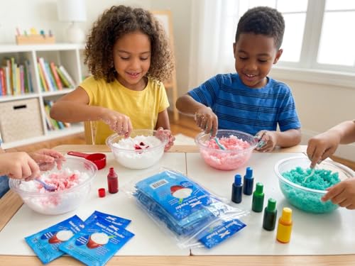 20-Pack Instant Snow Powder for Kids - Makes 40 Cups of Fluffy Fake Snow - Just Add Water! Perfect for Cloud Slime, Sensory Play, and Holiday Decorations - USA Lab-Tested & Non-Toxic