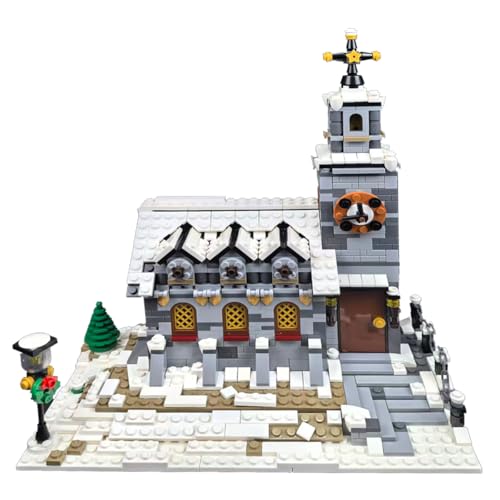 Winter Chapel - Blocks Set,1074 PCS Snow Village Church for Adults