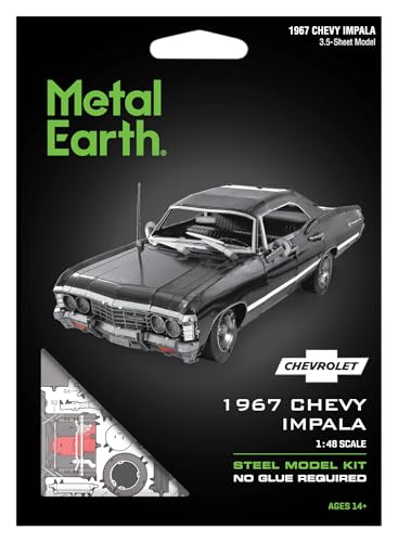 Metal Earth 1967 Chevy Impala Black 3D Metal Model Kit Fascinations