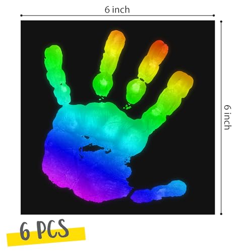 Spakon 6 Pcs Heat Sensitive Sheet Temperature Sensitive Sheet 6 Color Changing Heat Board, 24 to 34 Celsius Degree Transition for Science Experiment (10 x 10 Inch) - size: 10 x 10 Inch