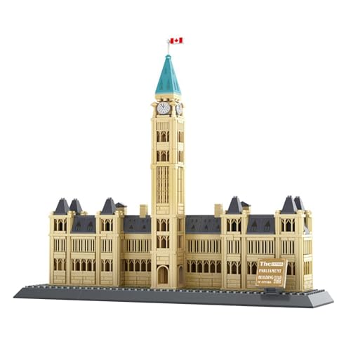 Oichy Parliament Hill Model Building Kits, World Famous Architectural Building Blocks Set, Ottawa Parliament Toy Set for Adults and Kids(608 PCS) - color: Parliament Buildings