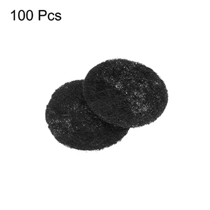 HARFINGTON 100pcs Round Felt Circles, 15mm 5/8" Pre Cut Felt Craft Pads Non-Woven Mini Felt Fabric Circles for DIY Sewing Handcraft Cut Projects Craft Finishing, Black - color: Black, size: 15mm
