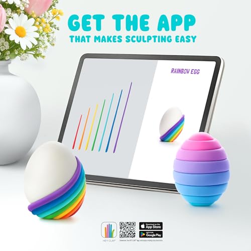 HEY CLAY Fat Brain Toys Easter Studio, Easter Themed Arts & Crafts Air Dry Clay Kit for Kids Ages 6 to 11 - color: Easter Studio