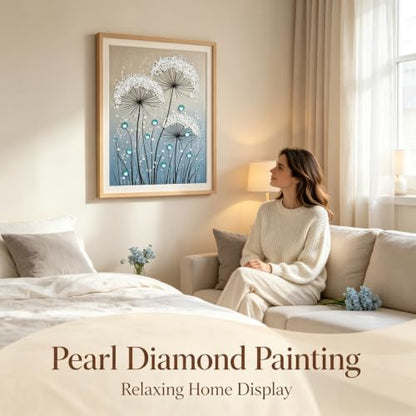BYGFHLYW Pearl Diamond Painting Kits for Adults,Dandelion Diamond Art Kits - color: PL71-1