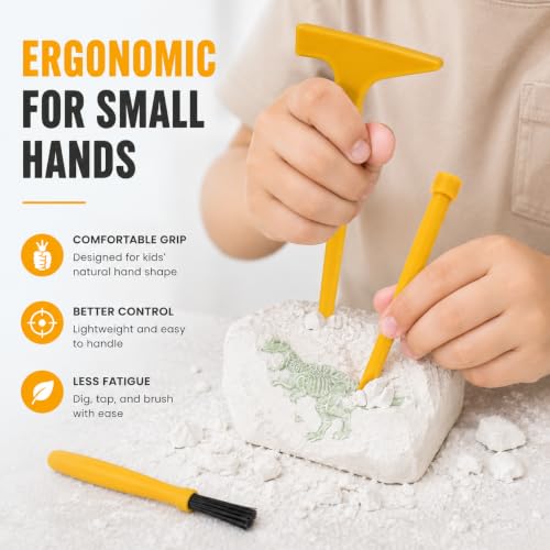 Ciieeo 3-piece Kids Digging Tool Set for Dinosaur Excavation