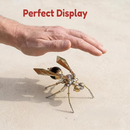 3D Metal Puzzle Model Mechanical Kits for Adults Teens Steampunk Hornet Insect 140+ Parts 2-3 Hours Build Assembly Cool Desk Decor Christmas & Birthday Gift for Men (Hornet) - style: Hornet