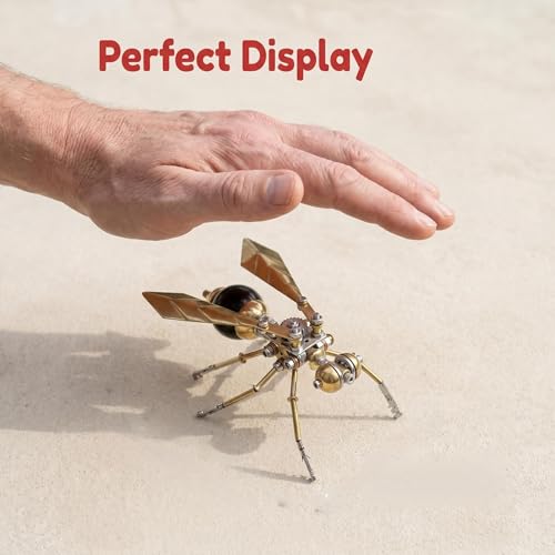 3D Metal Puzzle Model Mechanical Kits for Adults Teens Steampunk Hornet Insect 140+ Parts 2-3 Hours Build Assembly Cool Desk Decor Christmas & Birthday Gift for Men (Hornet) - style: Hornet
