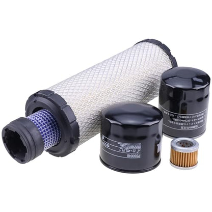 FridayParts Filter Kit Compatible for John Deere Compact Excavator 35D 50D With Yanmar 3TNV88-BNHB Engine Replacement