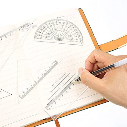 Zonon 10 Pcs Architect Scale & Geometric Drawing Template, Stylish, Yellow - color: Yellow, style: Stylish