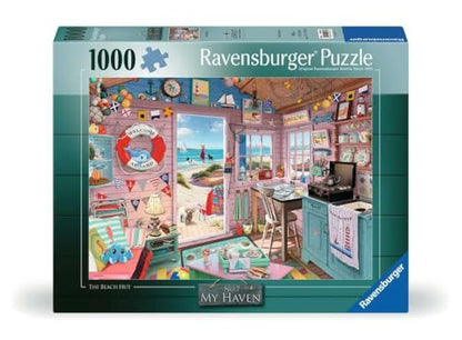 Ravensburger My Haven No.7: My Beach Hut 1000 Piece Jigsaw Puzzle for Adults - 12000032 - Handcrafted Tooling, Made in Germany, Every Piece Fits Together Perfectly - style: My Beach Hut