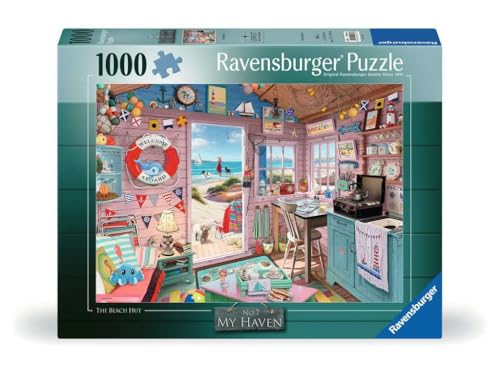 Ravensburger My Haven No.7: My Beach Hut 1000 Piece Jigsaw Puzzle for Adults - 12000032 - Handcrafted Tooling, Made in Germany, Every Piece Fits Together Perfectly - style: My Beach Hut