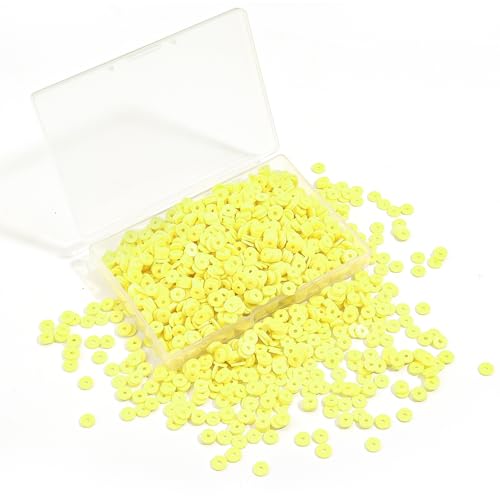 6mm Polymer Clay Beads for Bracelets Making 1000PCS - color: Neon green