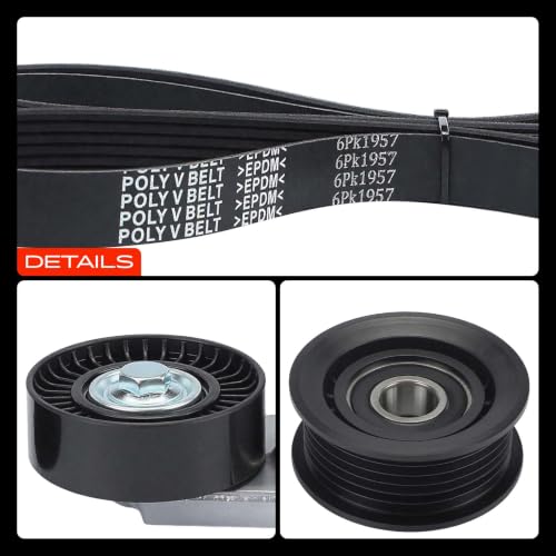 A-Premium Engine Serpentine Belt Drive Kit Compatible with Dodge, Chrysler