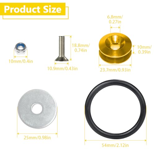 BFXM Universal Bumper Clips, Front Rear Bumper Quick Release Kit - color: Gold, size: 4set