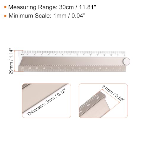 HARFINGTON 2pcs Folding Straight Ruler 30cm Metric Aluminum Alloy Protractor Foldable Angle Ruler Geometric Measuring Tool for Architects Artists Office, Gold/Green - color: Gold/Green