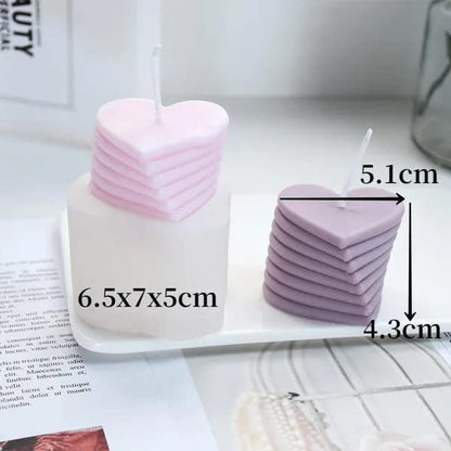 Candle Molds - Silicone Mold for Candles Making, DIY 3D Moulds for Soy Wax, Beeswax, Scented Candle, Valentine's Day Gifts (Rotating Love) - color: Rotating Love