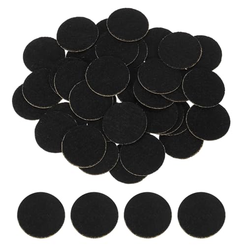 uxcell 80Pcs Round Felt Circles,25mm (1") Black Non-Woven Fabric - color: Black, size: 25mm