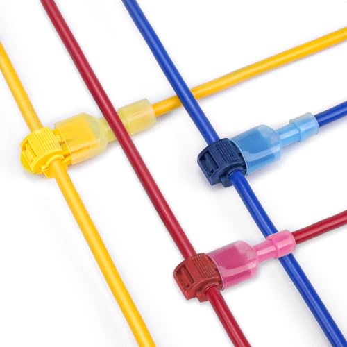 TICONN T Tap Wire Connectors, T Wire Quick Splice Connector, T Connectors for Wiring with Storage Case (Yellow 80 Pcs) - style: Yellow 80 Pcs