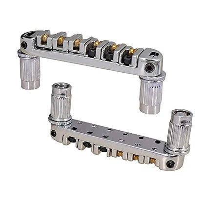JD.Moon Roller Saddle Bridge ABR-1 Tune-o-matic Bridge Tailpiece Bridge For Les Paul Guitar (Chrome) - color: Chrome